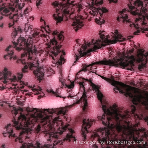 100 Polyester Retro Luxus Blumenmuster Warp Strickflügel Flanell Fleece Stoff für Manteldecke Sofa Set